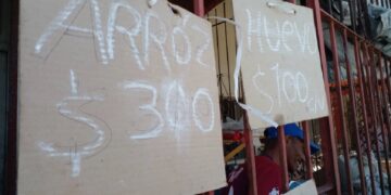 Precios de varios productos en un mercadito privado en Lawton, La Habana, en febrero de 2025. Foto: AMD.