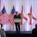 Ron DeSantis habla en una rueda de prensa este lunes, en Tampa. Foto:  Ron DeSantis/EFE.