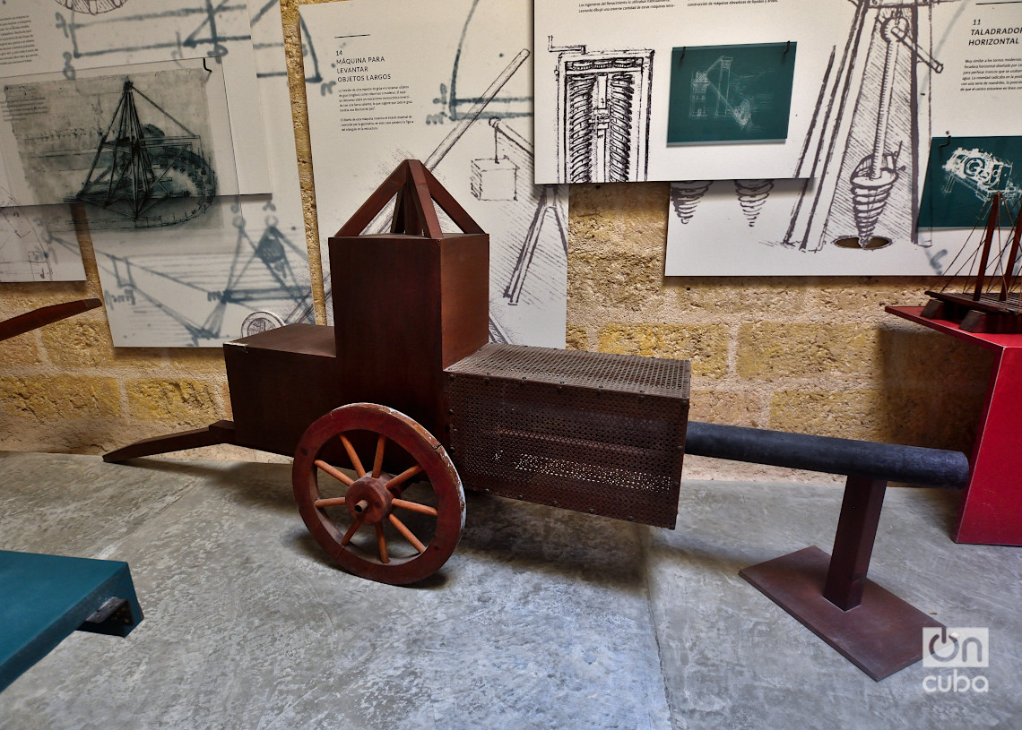 Steam canyon designed by Cañonado da Vinci, on exhibition at the castle of Atarés. Photo: Otmaro Rodríguez.