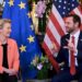 Von der Leyen y J D Vance, el martes, en la cumbre mundial sobre la inteligencia artificial. Foto: @vonderleyen