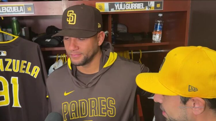 Gurriel explicó que a la hora de aceptar la propuesta de la franquicia californiana influyó su relación con Manny Machado. Foto: www.swingcompleto.com