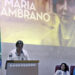 El poeta español y director del Instituto Cervantes, Luis García Montero, habla durante la presentación de la cátedra María Zambrano este martes, en La Habana. Foto:  EFE/ Ernesto Mastrascusa