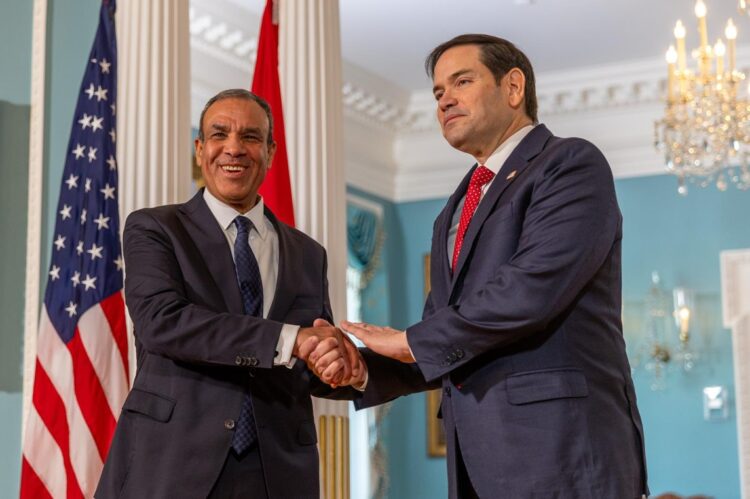 Badr Abdelatty y Marco Rubio. Foto: @MfaEgypt