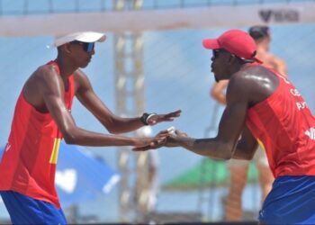 Noslen Díaz y Jorge Luis Alayo consiguieron este viernes su segundo triunfo en el Pro Tour Mundial de Voleibol de Playa. Foto: FIVB