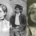 res mujeres-maravilla: Laura Martínez, científica; Consuelo Serra, pedagoga; Berta Moraleda, aviadora. Fotomontaje.