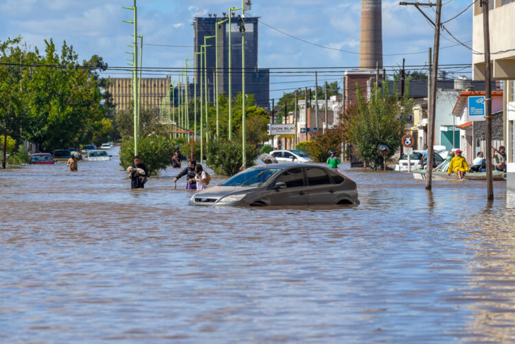 Una zona de Bahía Blanca el sábado 8 de marzo. Foto:  Pablo Presti/EFE.