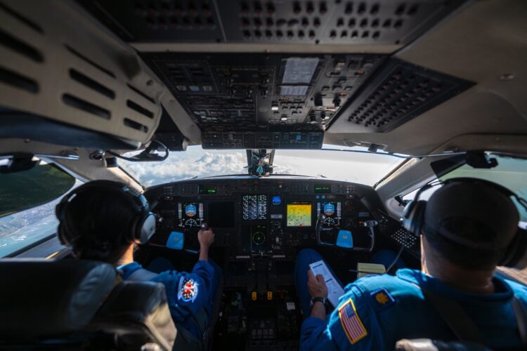 Vigilancia atmosférica desde un avió de NOAA. Foto: Erik Jepsen/UC San Diego.