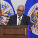 Albert Ramdin habla durante su primer discurso ante la Asamblea General este lunes, en la sede de la OEA en Washington. Foto:  Lenin Nolly/EFE.