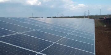 Paneles fotovoltaicos en el parque solar La Sábana, en Bayamo. Foto: Tomada del perfil de Facebook de la Empresa Eléctrica de Granma.