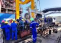 Trabajos de mantenimiento en la termoeléctrica Carlos Manuel de Céspedes, de Cienfuegos. Foto: Central Termoeléctrica de Cienfuegos / Facebook / Archivo.