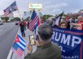 Cubanos en Miami apoyan a Trump durante la campaña para las elecciones de 2024. Foto: EFE/EPA/CRISTOBAL HERRERA-ULASHKEVICH.