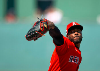 Aroldis Chapman ha sido el rey absoluto de la velocidad en Grandes Ligas desde 2010 hasta la fecha. Foto: Boston Red Sox.