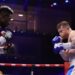 William Scull (izquierda) y "Canelo" Álvarez protagonizaron un combate sin picante en el que el mexicano salió airoso. Foto: DAZN Boxing.