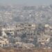 Vista de edificios en ruina en la Franja de Gaza como consecuencia de los ataques de Israel. Foto: Abir Sultan / EFE.