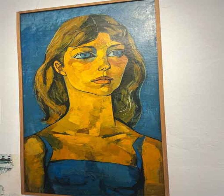 Princesa Carolina de Mónaco pintada por Oswaldo Guayasmín. Foto:  Prensa Latina
