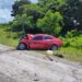 Uno de los autos involucrados en el accidente de tránsito ocurrido en Villa Clara, el 23 de mayo de 2025. Foto: Henry Omar Pérez.