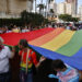 Desfile de la comunidad LGTBIQ+ de Cuba contra la homofobia y la transfobia, en La Habana, el 10 de mayo de 2025. Foto: Ernesto Mastrascusa / EFE.
