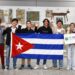 Los cuatro estudiantes que representaban a la isla terminaron con medallas. Foto: Cortesía del equipo.