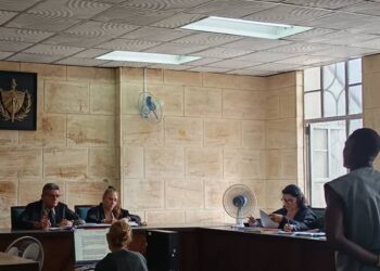 Juicio en La Habana por tráfico de drogas. Foto: @minint_cuba / X.