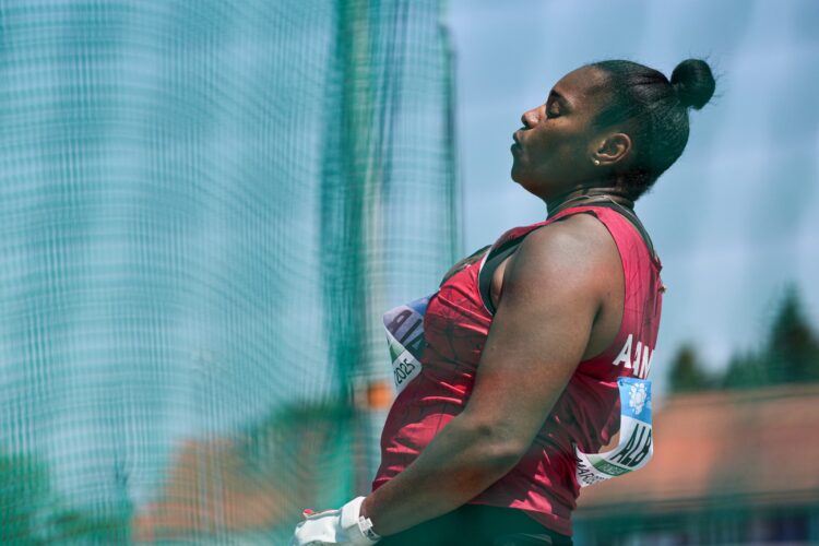 Yipsi Moreno compitiendo con 44 años. Foto: European Athletics.