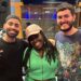 Daymé Arocena junto al rapero Arcángel y al productor musical Animal. Foto: Facebook/Daymé Arocena.