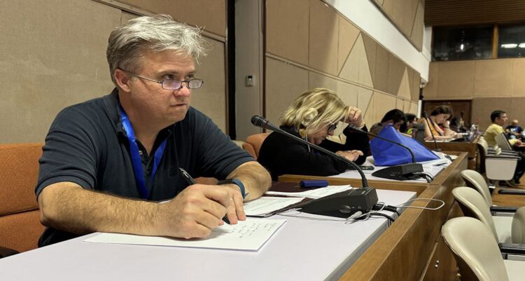 El activista David Swanson en La Habana en enero de 2025. Foto: httpsworldbeyondwar.org