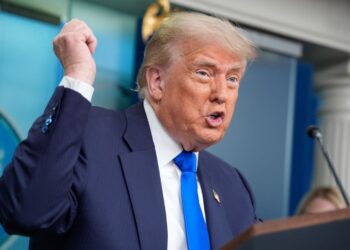 El presidente Donald Trump en la Casa Blanca, el viernes 27 de junio de 2025. Foto: Yuri Gripas / EFE / EPA / POOL.