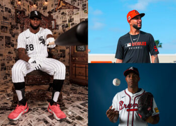 Luis Robert Jr., Cionel Pérez y Raisel Iglesias han sido de los puntos más bajos de los peloteros cubanos de MLB en 2025. Foto: Befunky.