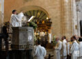 Misa de acción de gracias en la Catedral de La Habana por el inicio del papado de León XIV, el 4 de junio de 2025. Foto: Otmaro Rodríguez.