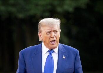 El presidente Trump llega al Palacio Huis ten Bosch para una cena con líderes mundiales en La Haya, Países Bajos, el 24 de junio de 2025. Foto: EFE/EPA/FREEK VAN DEN BERGH.