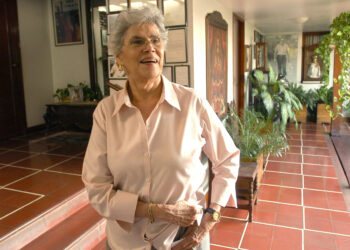 Violeta Barrios de Chamorro durante una entrevista con EFE, en Managua, Nicaragua. Foto: Mario López/EFE.