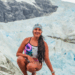 Bárbara Hernández en el glaciar Leones, Patagonia. Foto: Ulises Yáñez.