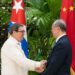 El canciller cubano, Rodríguez Parrilla, y Qiu Xiaoqi. Foto: del perfil en Facebook de Bruno Rodríguez Parrilla.