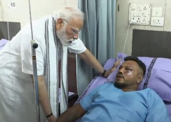 Kumar Ramesh recibió este viernes la visita del primer ministro indio, Narendra Modi. Foto: @Agencia_Andina