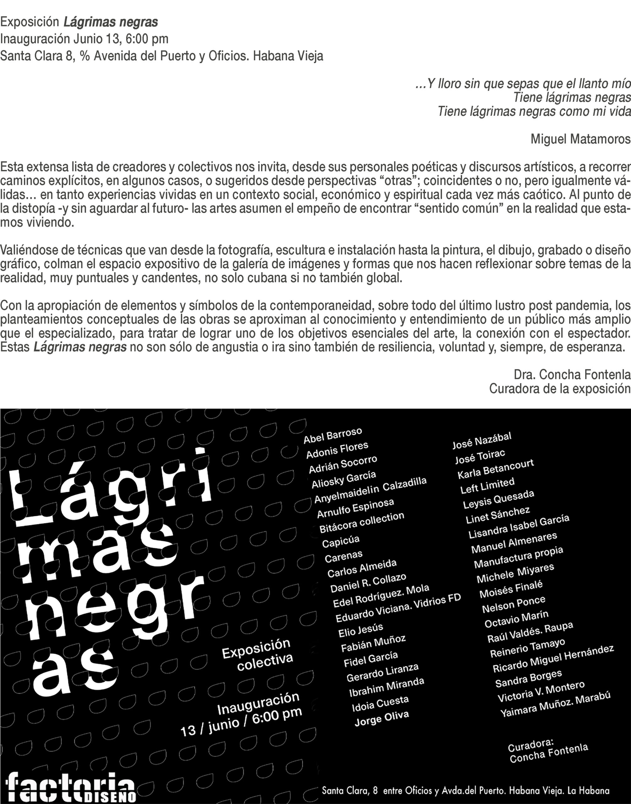 expo lágrimas negras