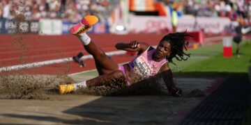 La estelar triplista cubana Leyanis Pérez se impuso en la Liga del Diamante de Oslo con salto de 14,72 metros. Foto: Tomada del perfil de Facebook de Jit.