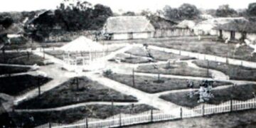 La Plaza de Morón, denominada Weyler a fines del siglo XIX., sitio muy vinculado a los festejos tradicionales. Foto: Archivo personal de Bárbaro Martínez Hortelano.