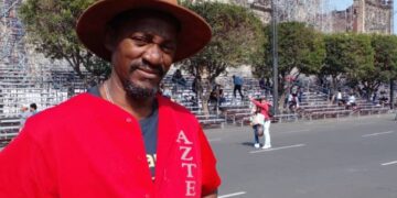 En el Zócalo, Ciudad de México 2023. Foto: Cortesía del entrevistado.