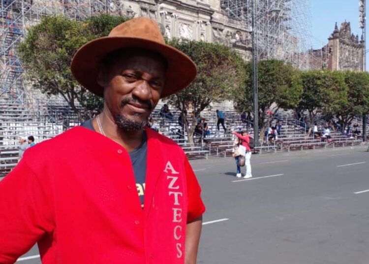 En el Zócalo, Ciudad de México 2023. Foto: Cortesía del entrevistado.