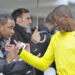 Teddy Tamgho (derecha) durante su etapa como atleta conversando con el entrenador cubano Iván Pedroso. Foto: Stephane Guiochon.