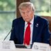 El presidente de Estados Unidos, Donald Trump, asiste a una sesión de trabajo en la Cumbre del G7 en Kananaskis, Canadá, el 16 de junio de 2025. Foto: Spencer Colby / EFE / EPA.