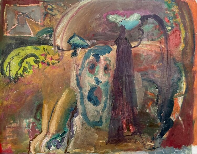 S/t, 2023. Óleo sobre lienzo,  63 x 53 cm.