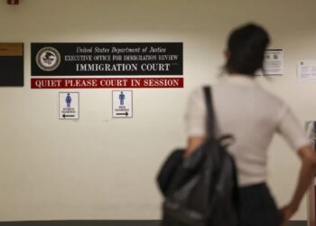 Fotografía de archivo de un tribunal de inmigración, en Nueva York. Foto:  EFE/ EPA/ Sarah Yenesel