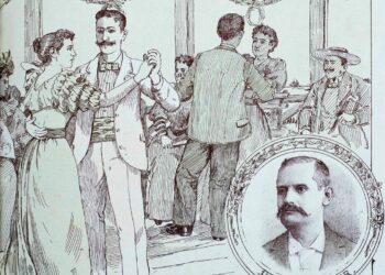 Las matinés de verano en las glorietas del Gran Marianao formaron época en la vida de la sociedad habanera. Dibujo: El Fígaro.