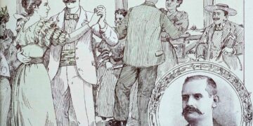 Las matinés de verano en las glorietas del Gran Marianao formaron época en la vida de la sociedad habanera. Dibujo: El Fígaro.