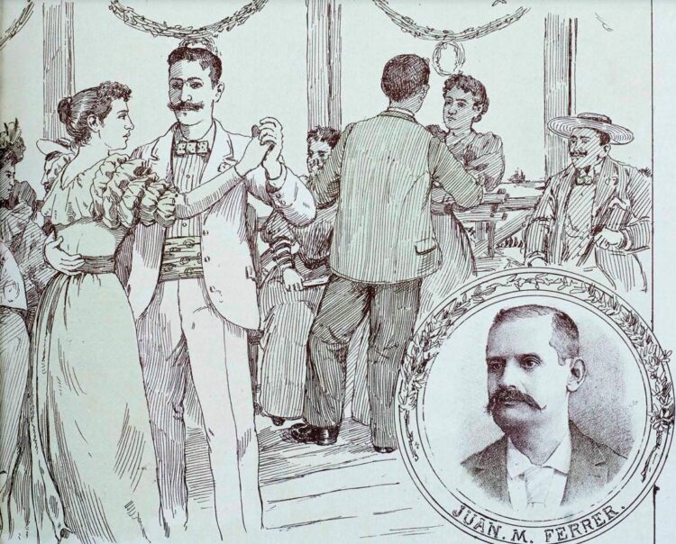 Las matinés de verano en las glorietas del Gran Marianao formaron época en la vida de la sociedad habanera. Dibujo: El Fígaro.