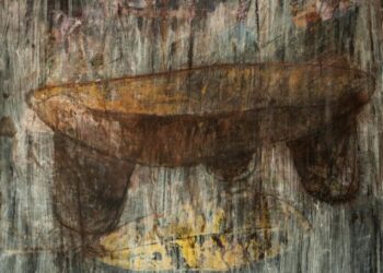 “Consagración”, 2021. Técnica mixta sobre lienzo, 170 x 200 cm.