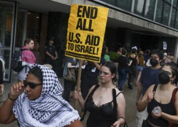 EEUU protesta pro Palestina