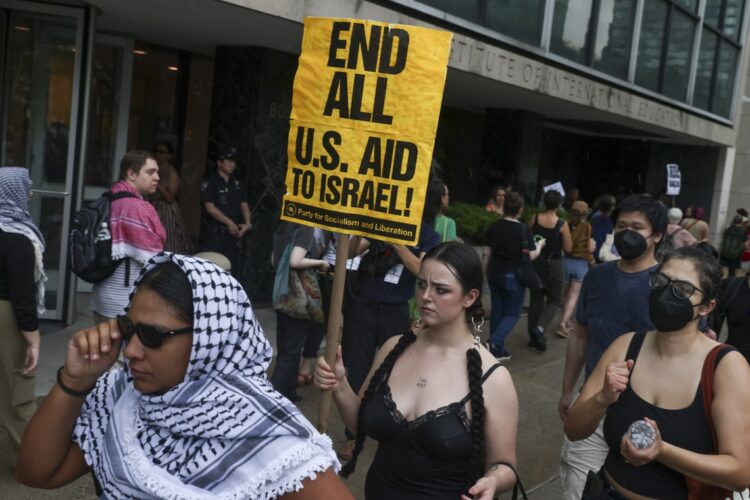EEUU protesta pro Palestina