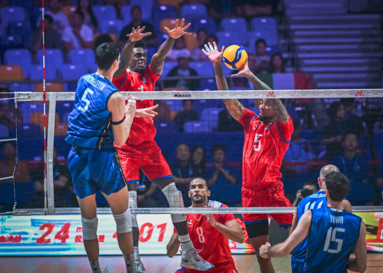 Cuba no pudo superar al potente cuadro italiano en los cuartos de final de la Liga de Naciones 2025 en Ningbo, China. Foto: Volleyball World.